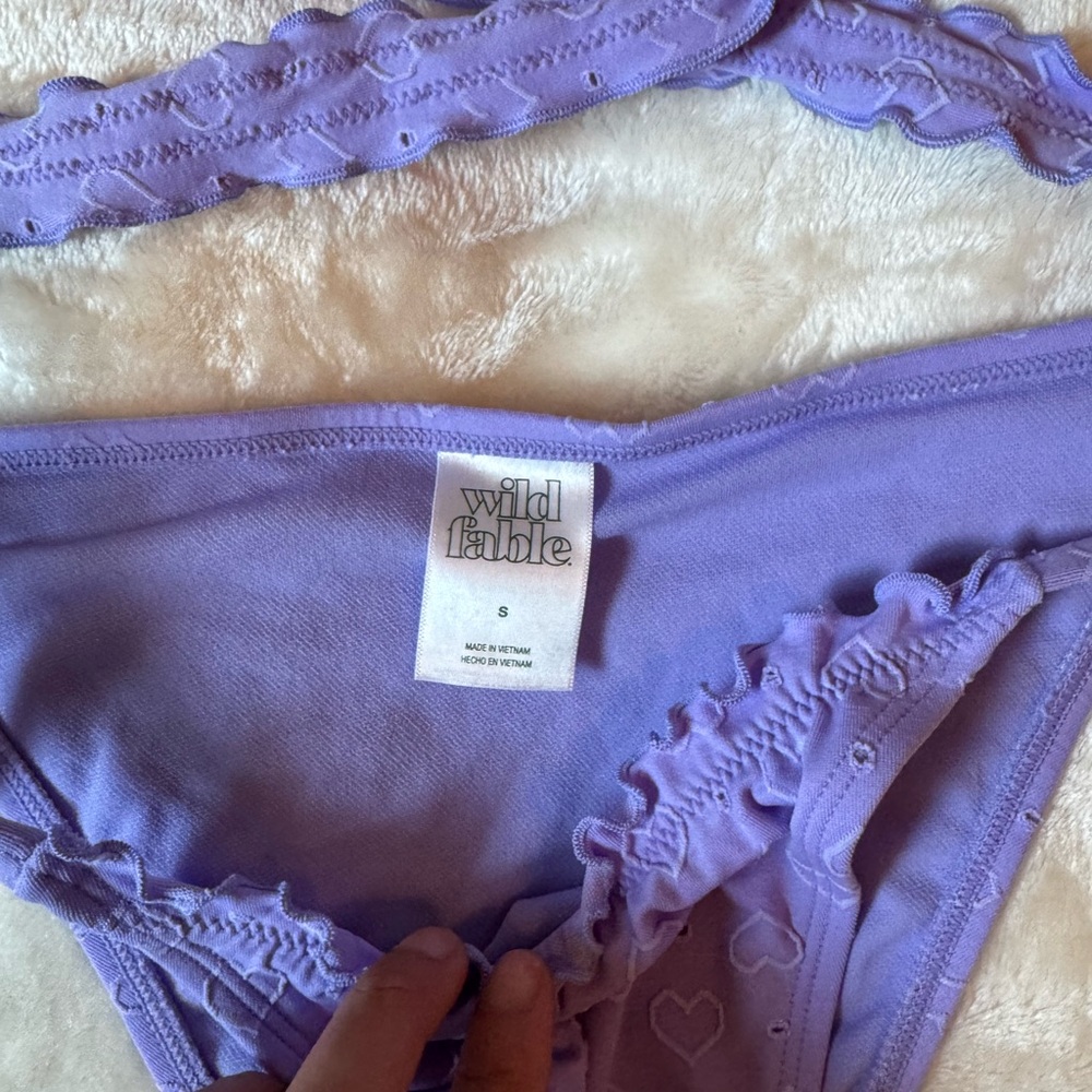 WILD FABLE Purple Halter Bikini Set - Picture 4 of 7